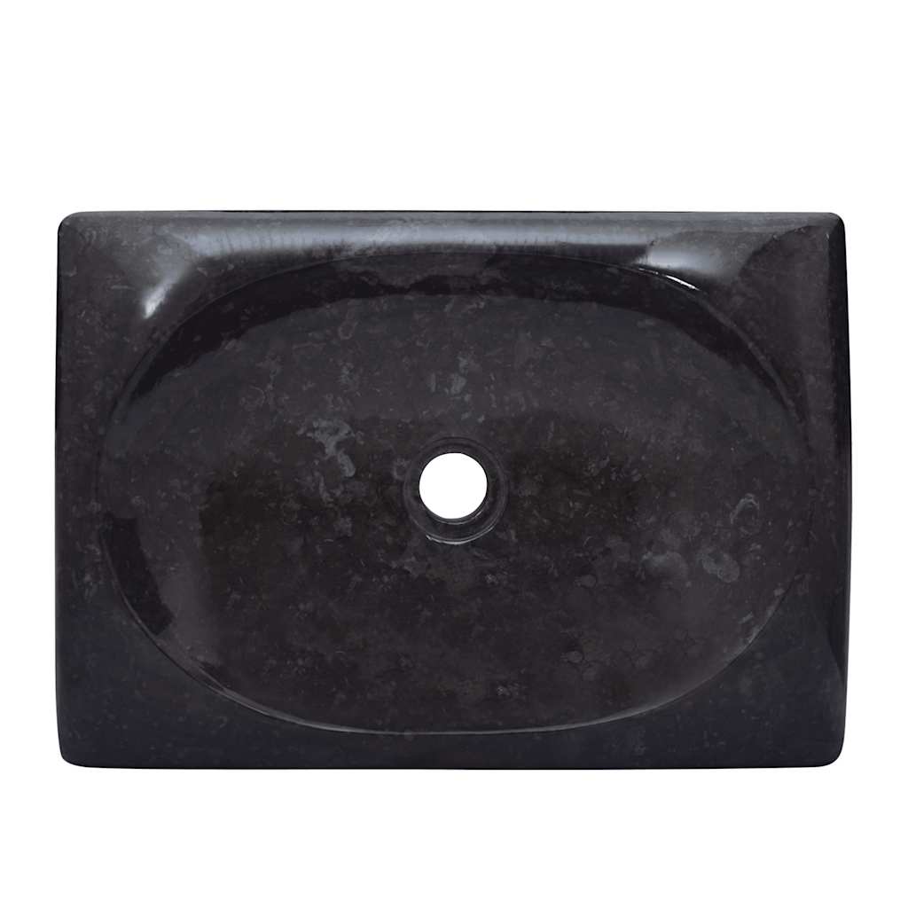 vidaXL Sink Black 50x35x10 cm Marble