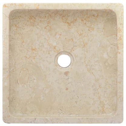 vidaXL Sink Cream 40x40x10 cm Marble