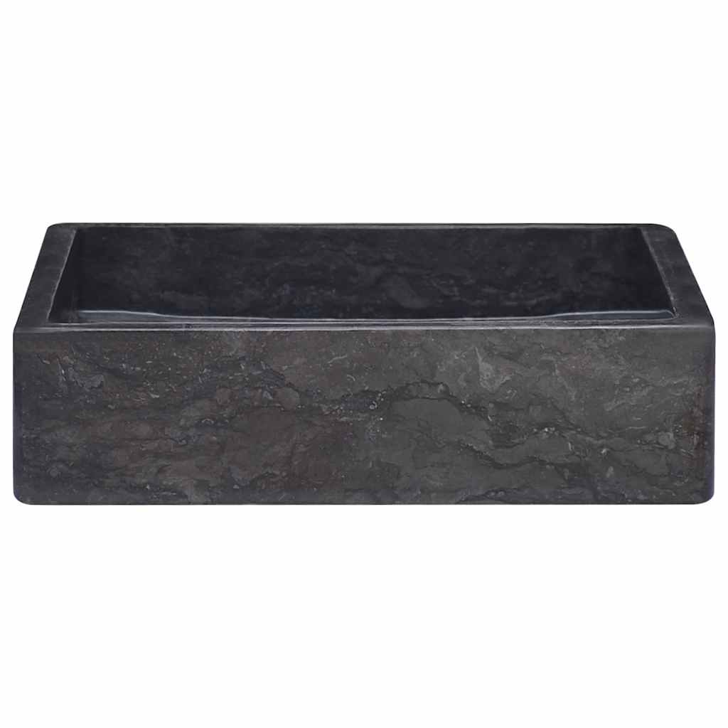 vidaXL Sink Black 40x40x10 cm Marble