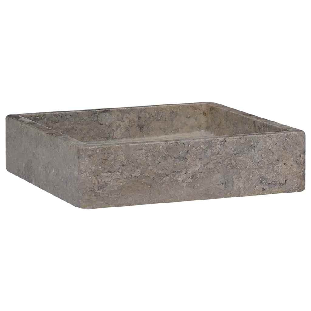 vidaXL Sink Grey 40x40x10 cm Marble