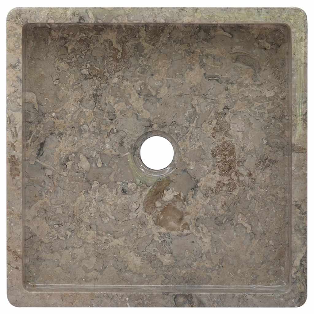 vidaXL Sink Grey 40x40x10 cm Marble