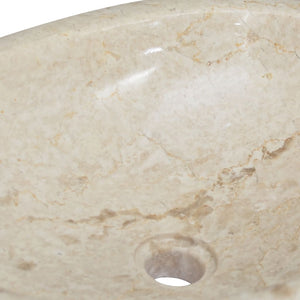 vidaXL Sink Cream 53x40x15 cm Marble