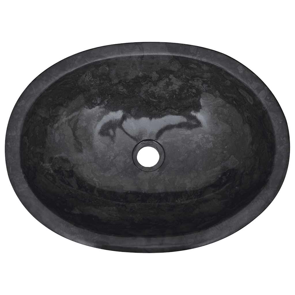 vidaXL Sink Black 53x40x15 cm Marble