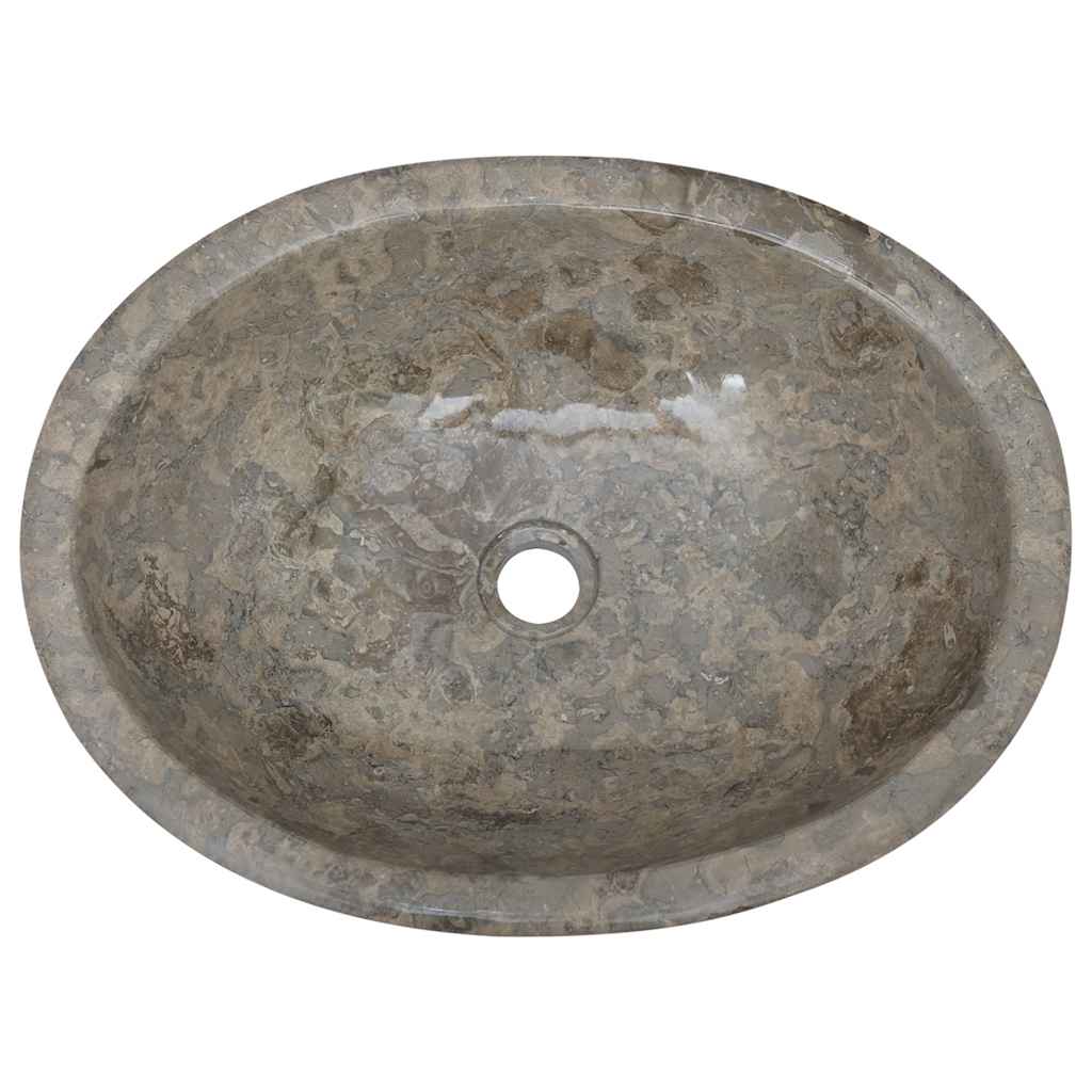 vidaXL Sink Grey 53x40x15 cm Marble