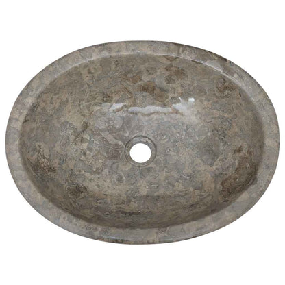 149173 vidaXL Sink Grey 53x40x15 cm Marble
