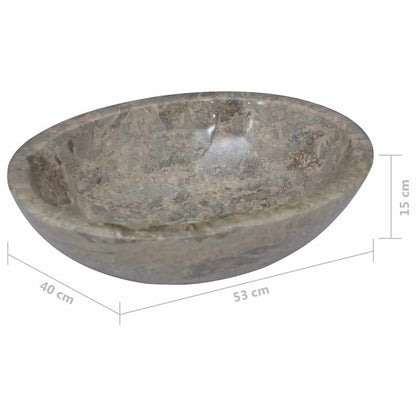 149173 vidaXL Sink Grey 53x40x15 cm Marble