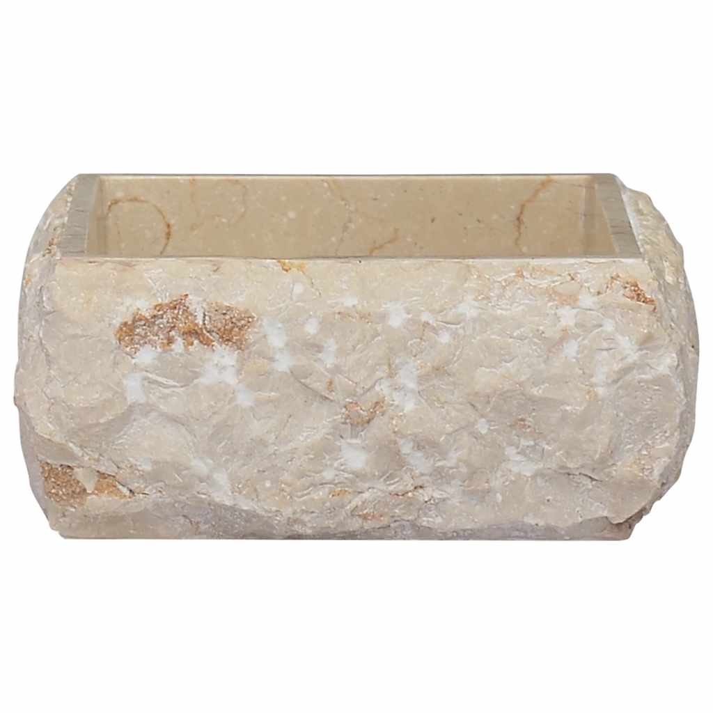 149174 vidaXL Sink Cream 30x30x13 cm Marble