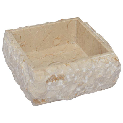 149174 vidaXL Sink Cream 30x30x13 cm Marble