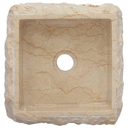 149174 vidaXL Sink Cream 30x30x13 cm Marble