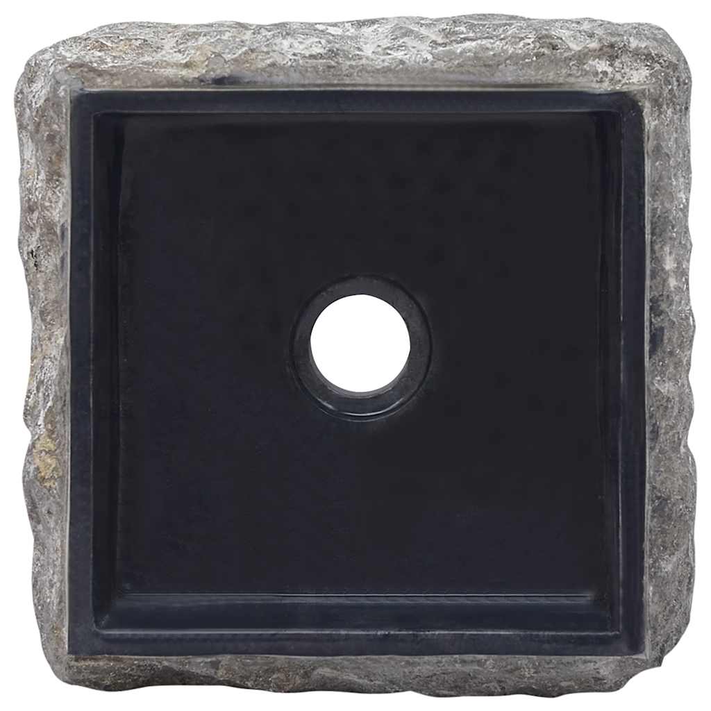 vidaXL Sink Black 30x30x13 cm Marble
