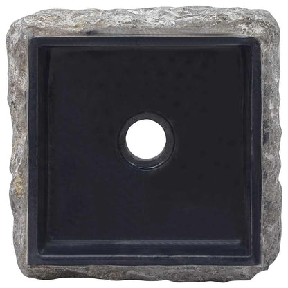 vidaXL Sink Black 30x30x13 cm Marble