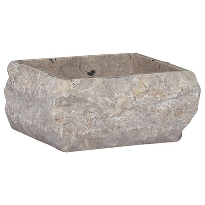 149176 vidaXL Sink Grey 30x30x13 cm Marble