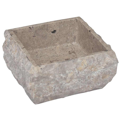 149176 vidaXL Sink Grey 30x30x13 cm Marble