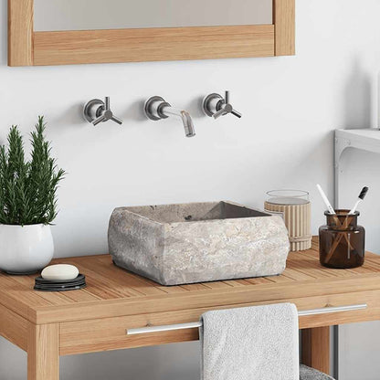 vidaXL Sink Grey 30x30x13 cm Marble