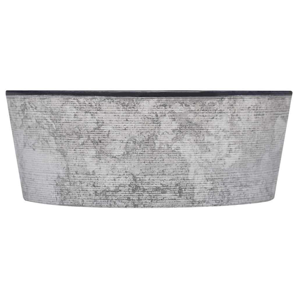vidaXL Sink Black Ø40x15 cm Marble