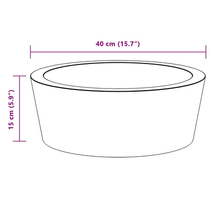 vidaXL Sink Black Ø40x15 cm Marble