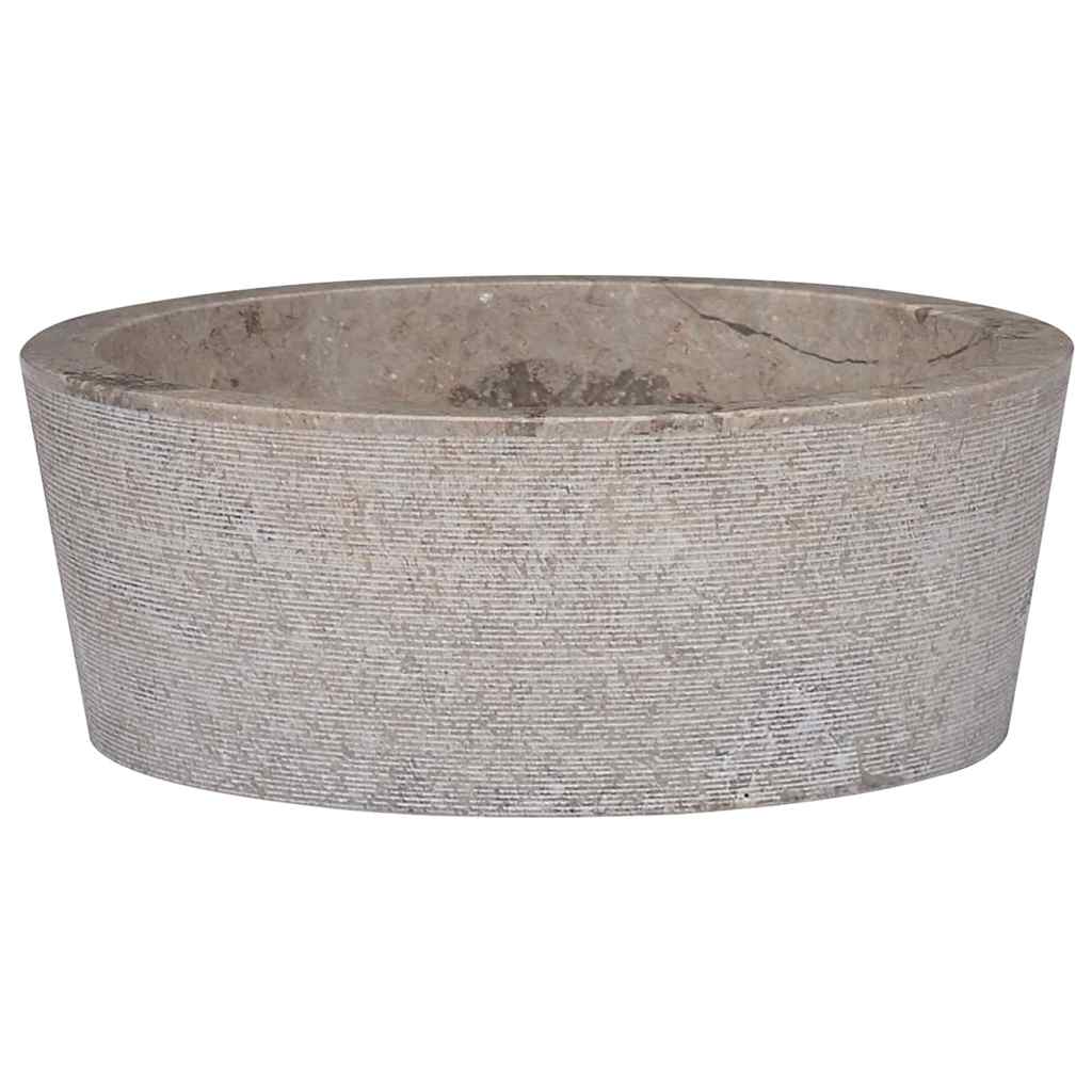 149179 vidaXL Sink Grey Ø40x15 cm Marble