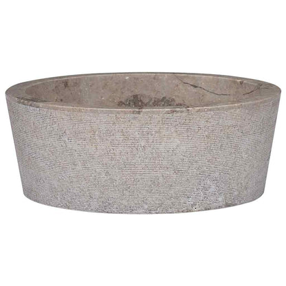 149179 vidaXL Sink Grey Ø40x15 cm Marble