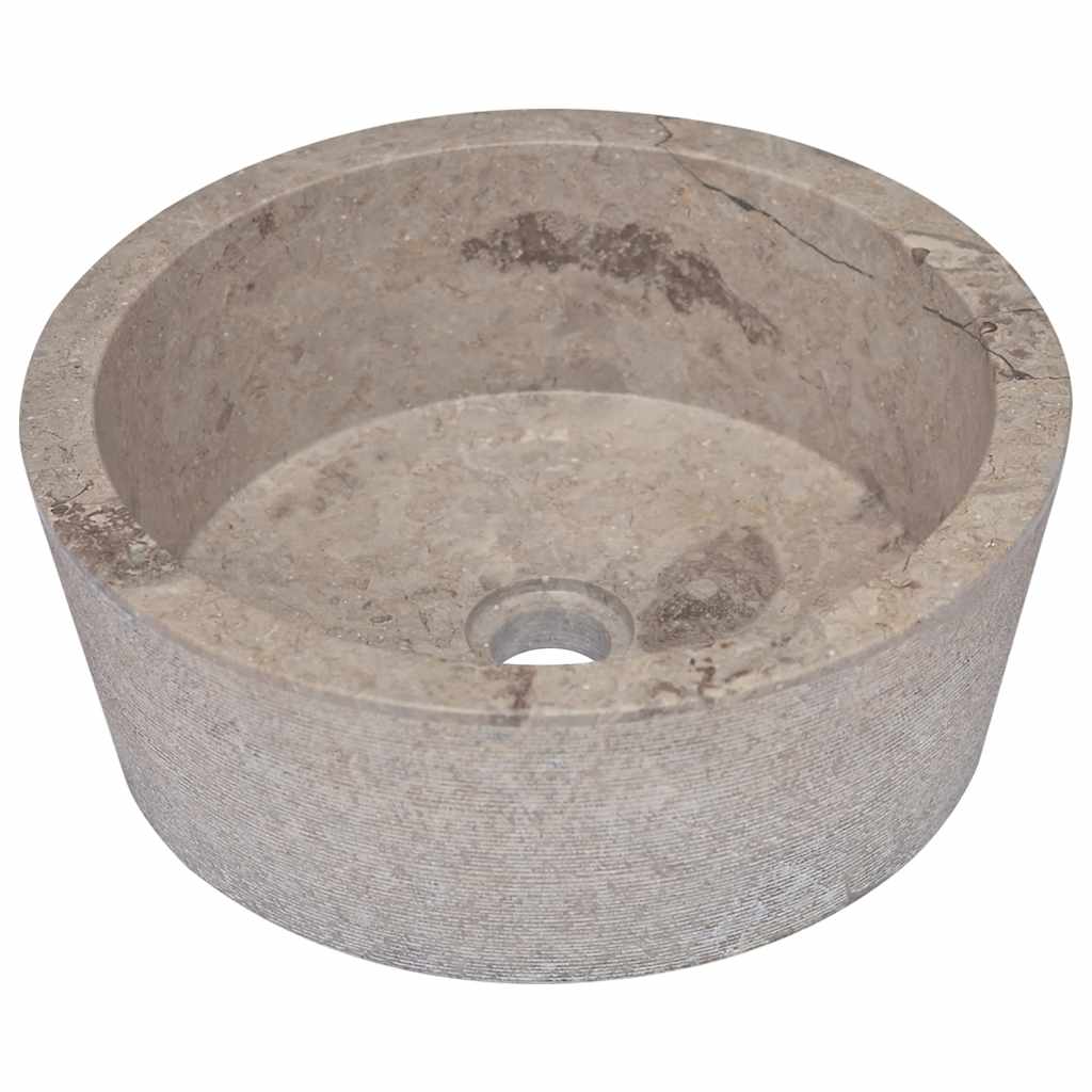 149179 vidaXL Sink Grey Ø40x15 cm Marble
