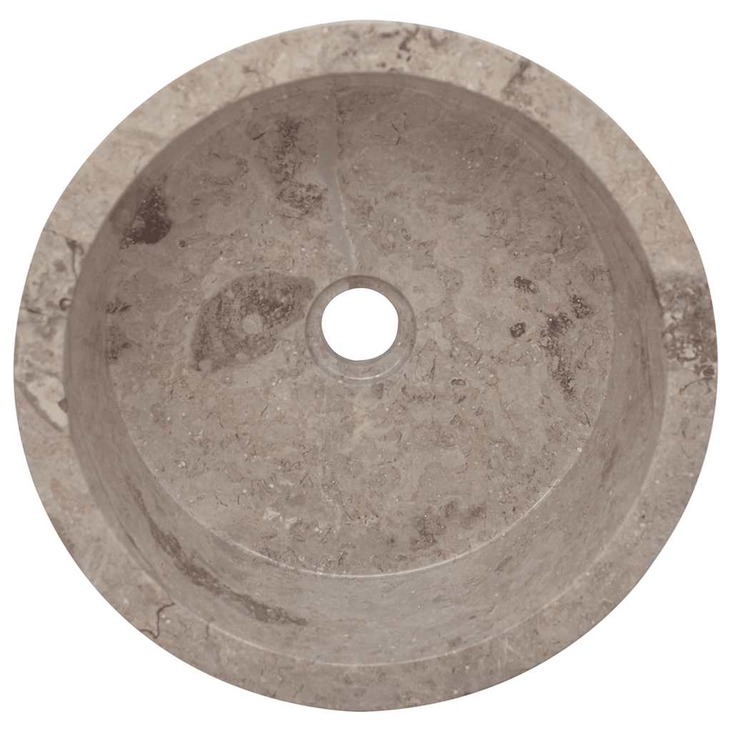 149179 vidaXL Sink Grey Ø40x15 cm Marble