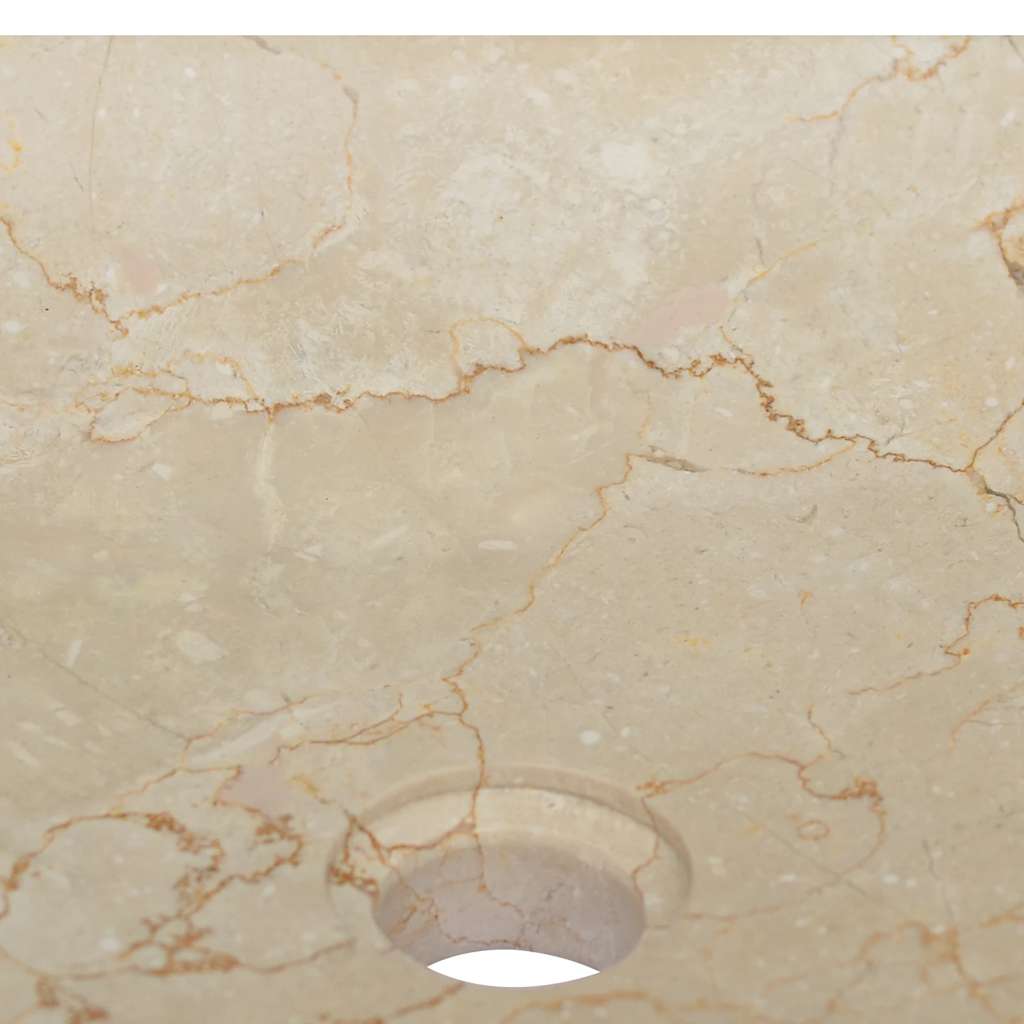 vidaXL Sink Cream 40x40x10 cm Marble