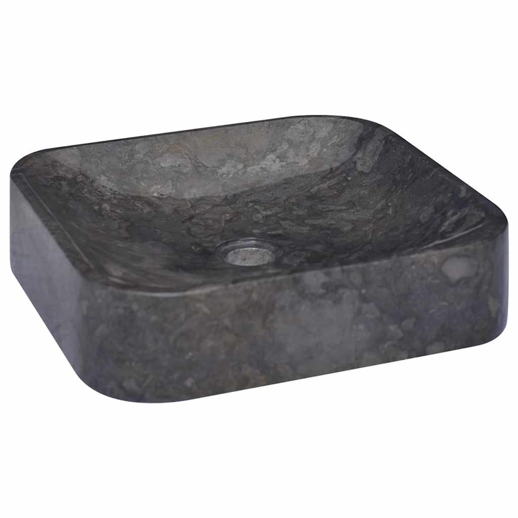 149181 vidaXL Sink Black 40x40x10 cm Marble