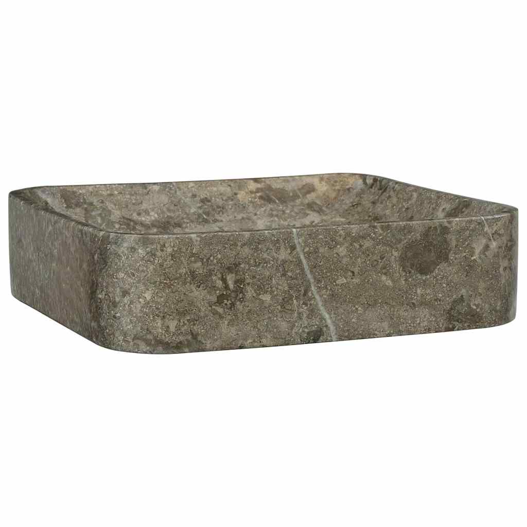 vidaXL Sink Grey 40x40x10 cm Marble