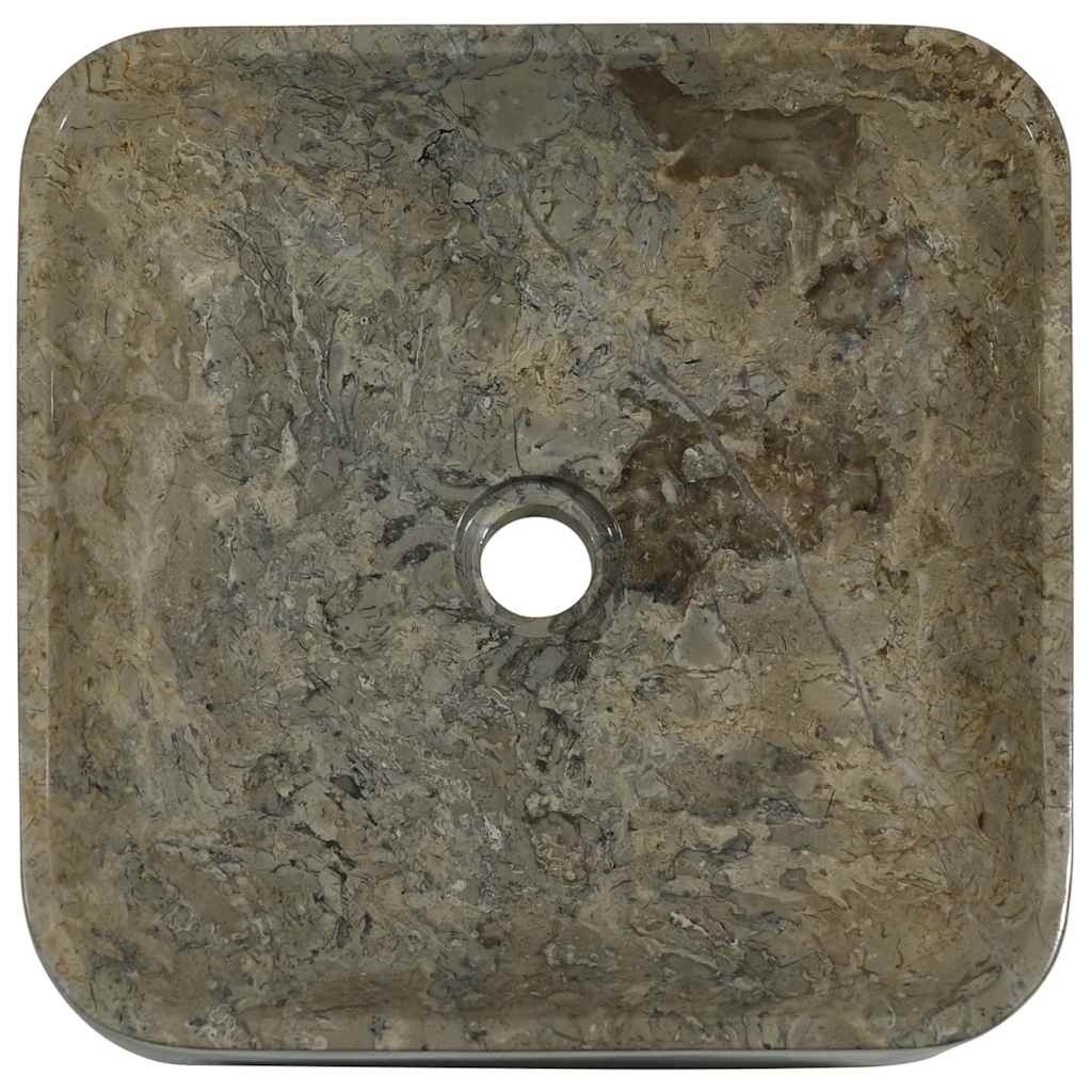 vidaXL Sink Grey 40x40x10 cm Marble