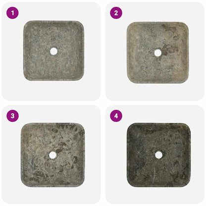 vidaXL Sink Grey 40x40x10 cm Marble