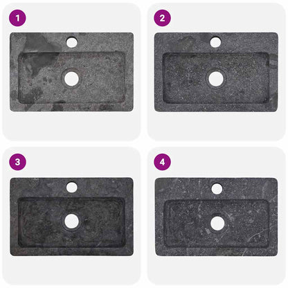 vidaXL Sink Grey 38x24x6.5 cm Marble