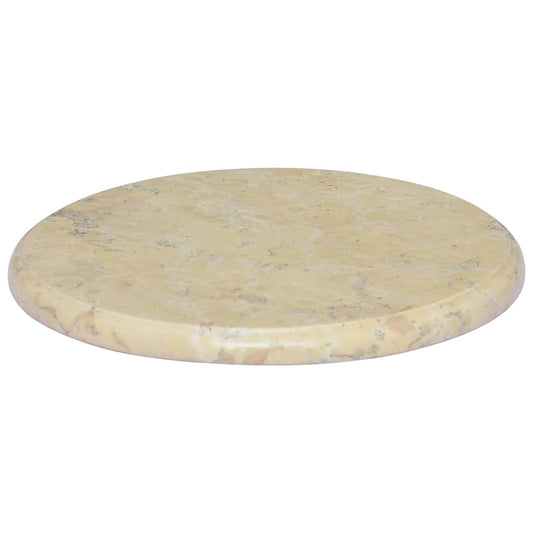 149189 vidaXL Table Top Cream Ø40x2,5 cm Marble