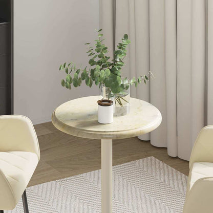 149189 vidaXL Table Top Cream Ø40x2,5 cm Marble