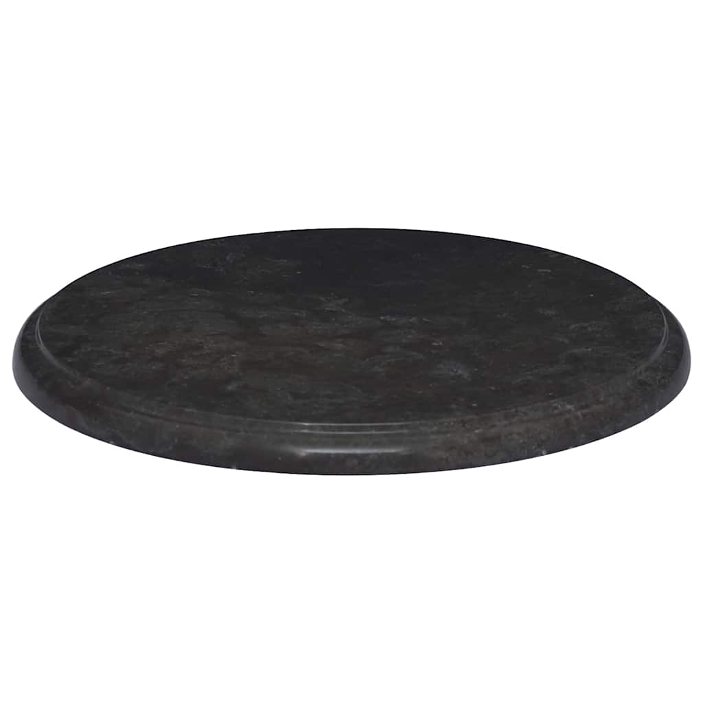 vidaXL Table Top | Black | Marble | Ø40x2.5 cm | Durable | Table Top | Round