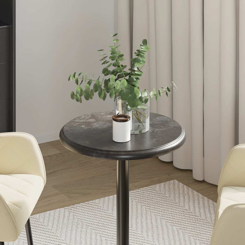 vidaXL Table Top Black Ø40x2.5 cm Marble
