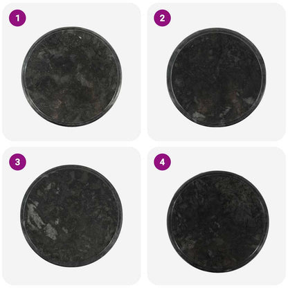 vidaXL Table Top | Black | Marble | Ø40x2.5 cm | Durable | Table Top | Round