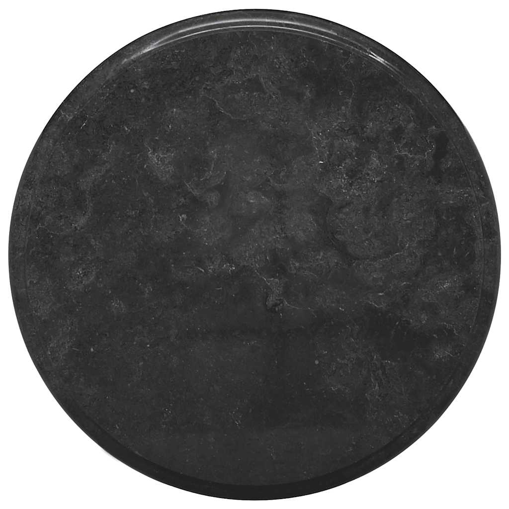 vidaXL Table Top Black Ø40x2.5 cm Marble