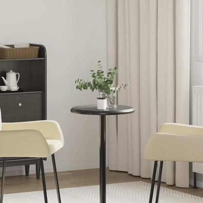 vidaXL Table Top | Black | Marble | Ø40x2.5 cm | Durable | Table Top | Round