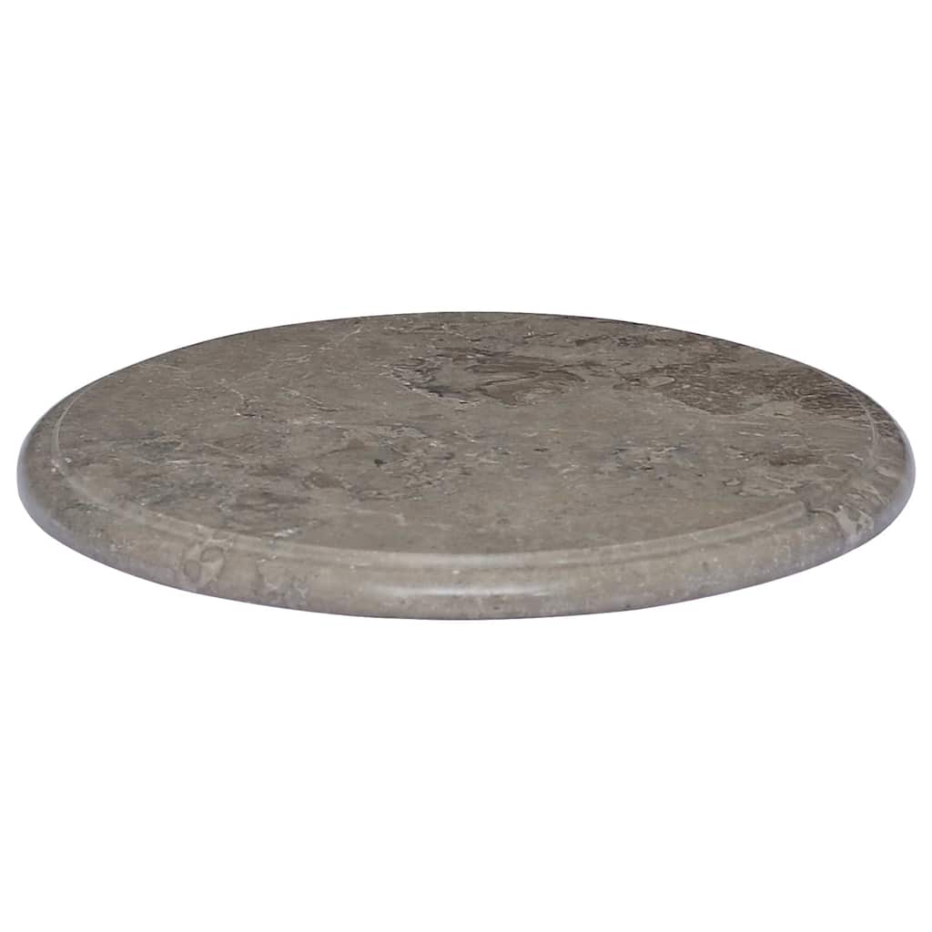 149191 vidaXL Table Top Grey Ø40x2,5 cm Marble