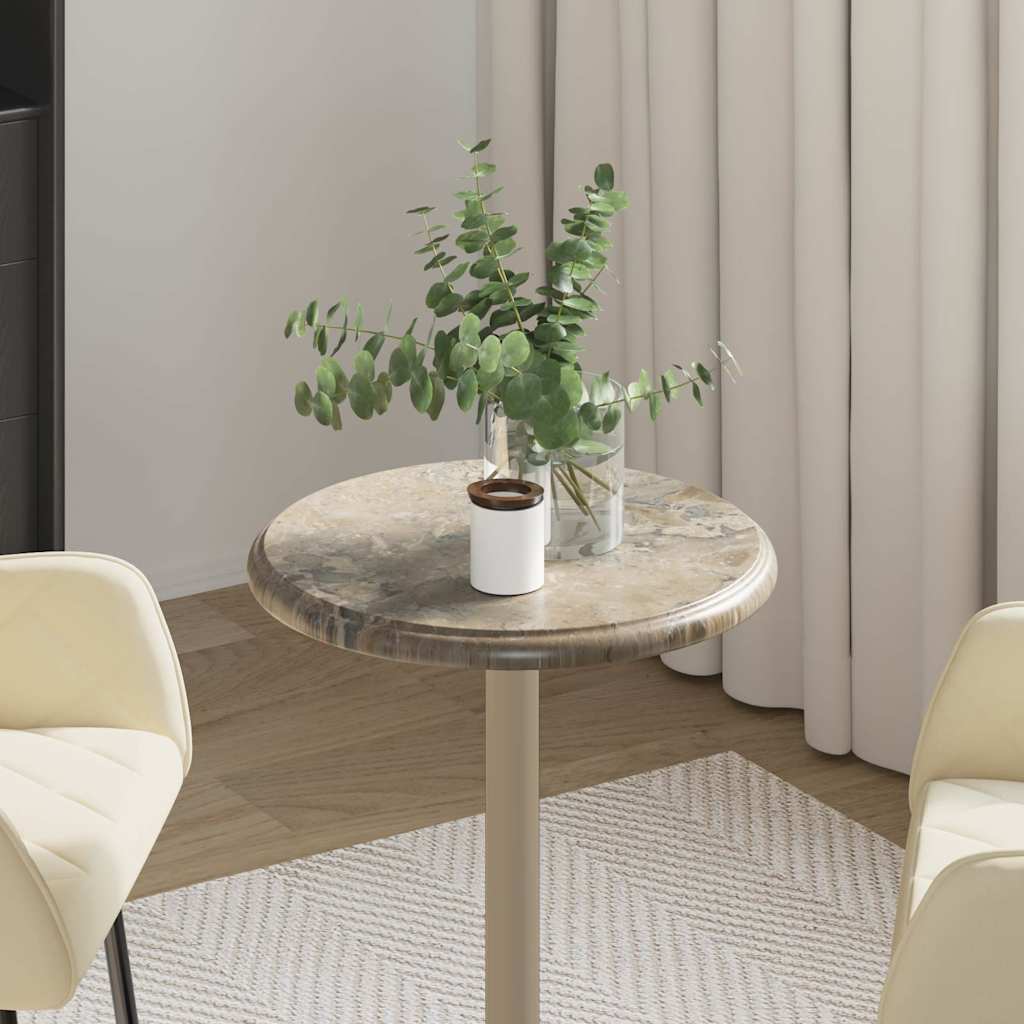 vidaXL Table Top Grey Ø40x2.5 cm Marble