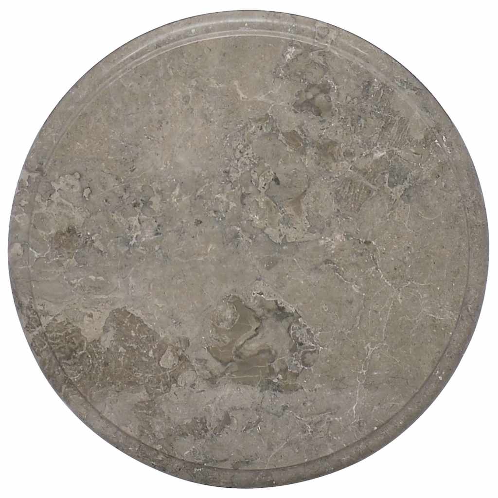 149191 vidaXL Table Top Grey Ø40x2,5 cm Marble