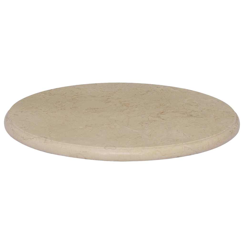 vidaXL Table Top Cream Ø50x2.5 cm Marble