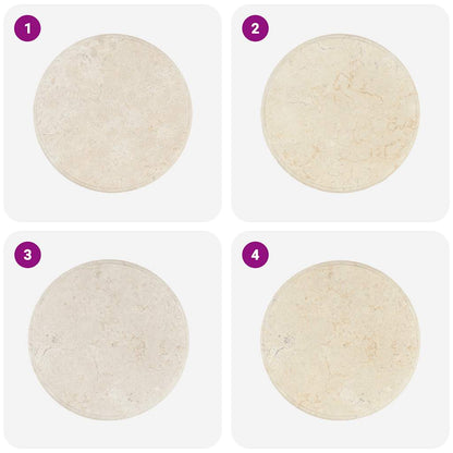 149192 vidaXL Table Top Cream Ø50x2,5 cm Marble