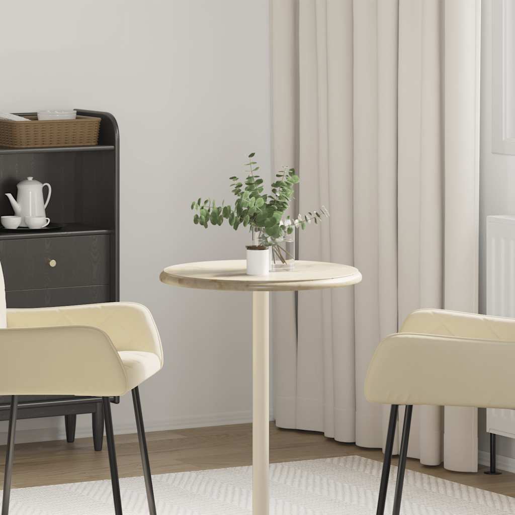 vidaXL Table Top | Cream | Marble | Ø50x2.5 cm | Table Top | Round | Minimalist
