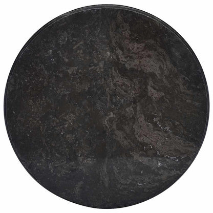 vidaXL Table Top Black Ø50x2.5 cm Marble