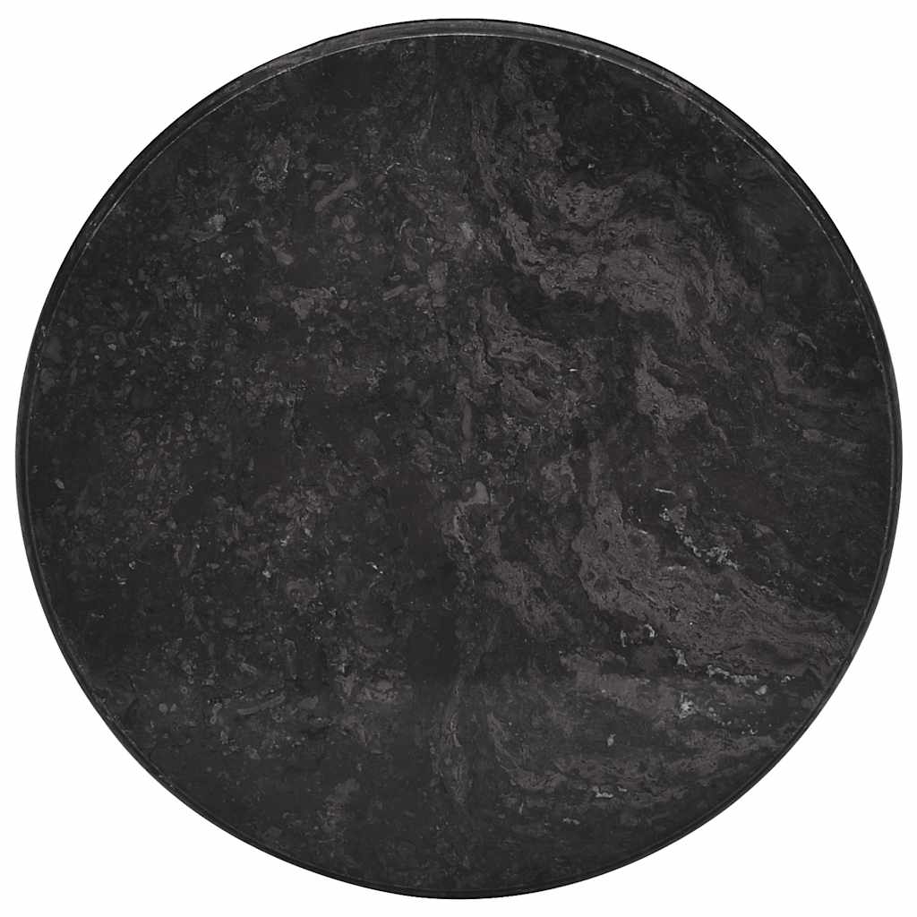 vidaXL Table Top | Black | Marble | Ø50x2.5 cm | Durable | Table Top | Round
