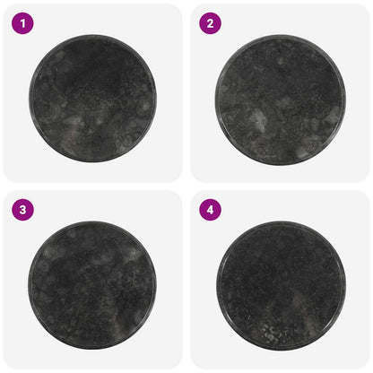 vidaXL Table Top Black Ø50x2.5 cm Marble