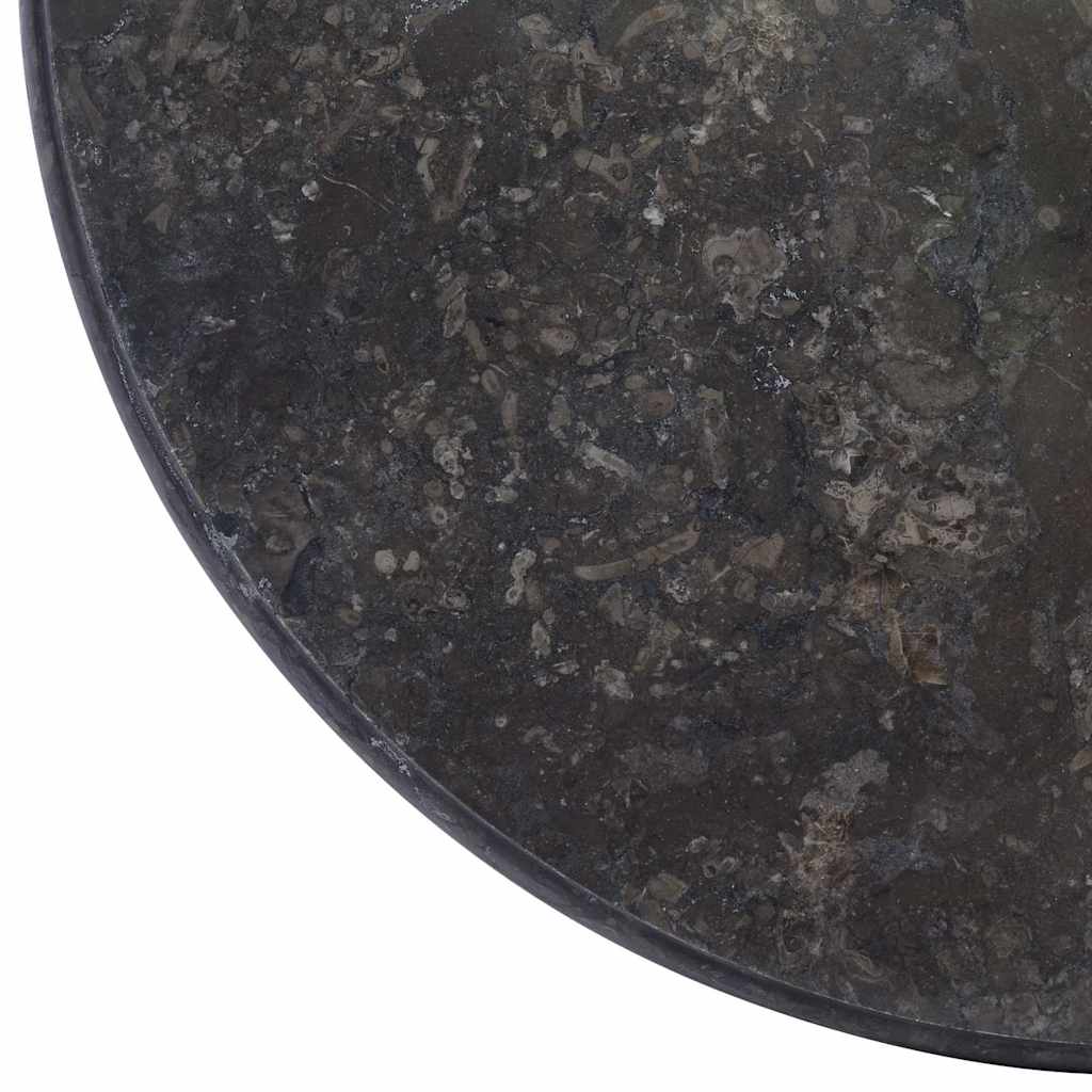 149193 vidaXL Table Top Black Ø50x2,5 cm Marble