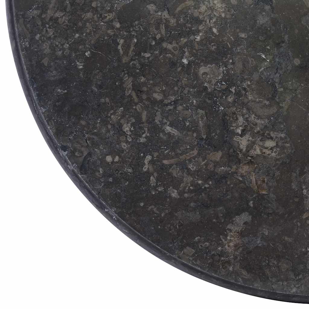 vidaXL Table Top Black Ø50x2.5 cm Marble