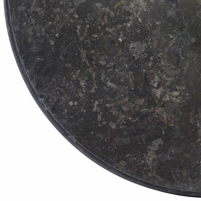 vidaXL Table Top Black Ø50x2.5 cm Marble