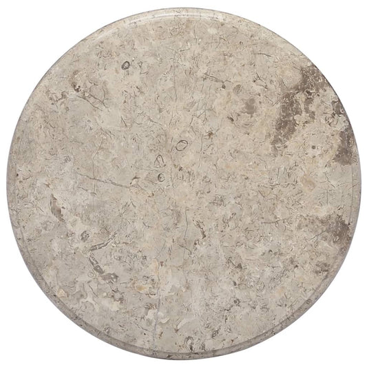 vidaXL Table Top Grey Ø50x2.5 cm Marble